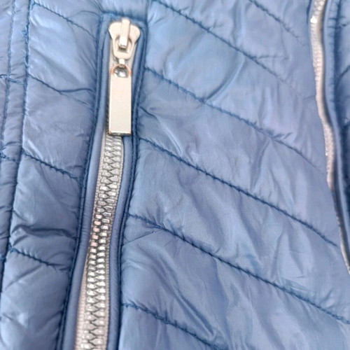 Women's double-faced spring jacket like new, blue multicolor, size S