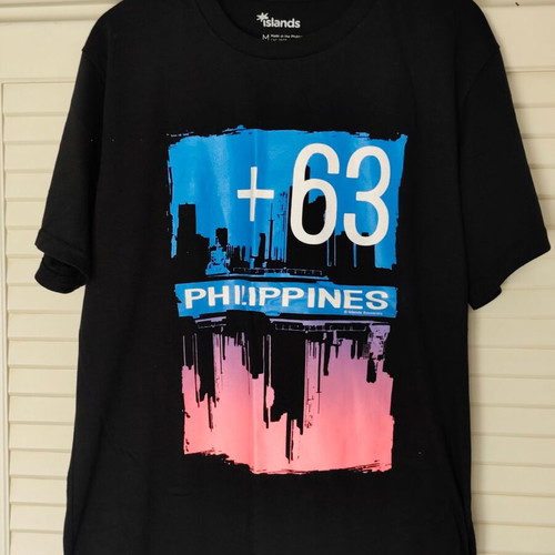Philippines +63 T-shirt new, Islands Souvenirs, size Large, black