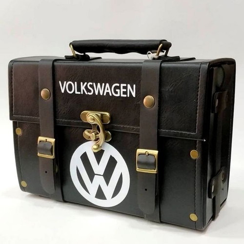 Volkswagen style box handbag new, adjustable strap, black