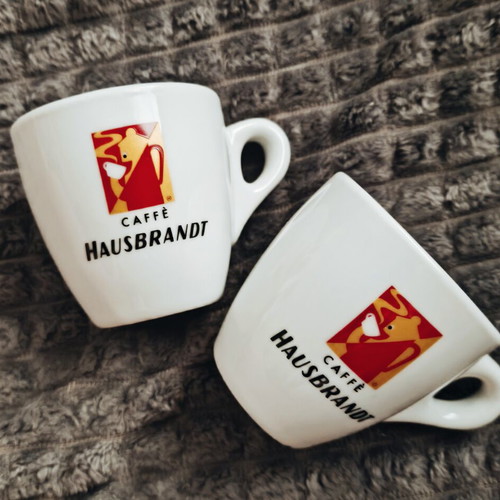 Hausbrandt Espresso Cups new, high-quality porcelain