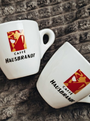 Hausbrandt Espresso Cups new, high-quality porcelain