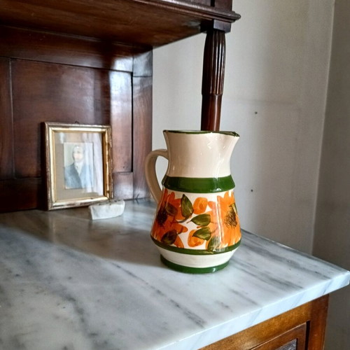 Large jug like new, slight chip on rim, height 20 cm