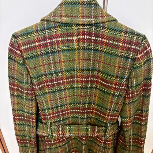 London 100% wool coat like new, brown and green, size S