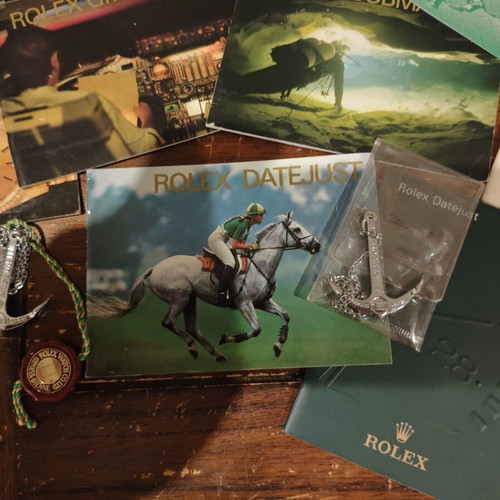 Rolex genuine difference set with anchors and wallet