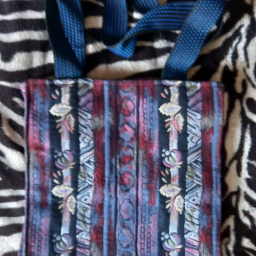 Brocade shoulder bag new, blue multicolor