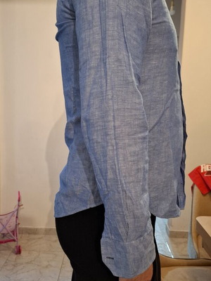 CND men's linen shirt like new, blue, size L