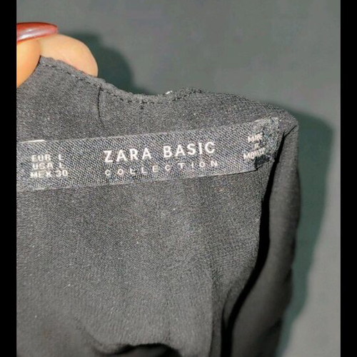 Zara Basic silver top new, lingerie style with shiny sequins, large