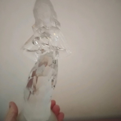Decorative transparent figurine used 20cm vintage