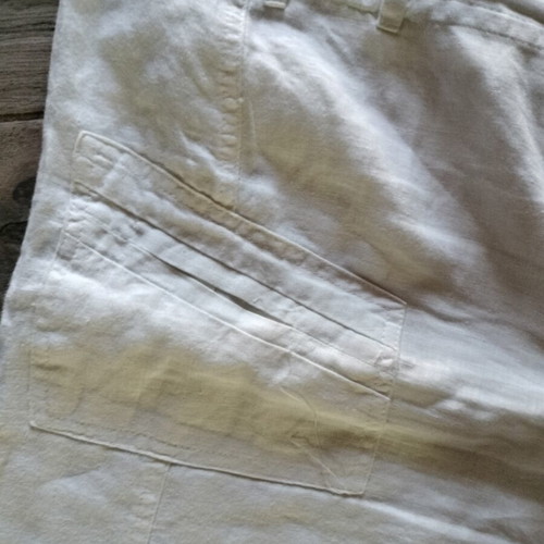 Linen Capri Pants used, white, size XL