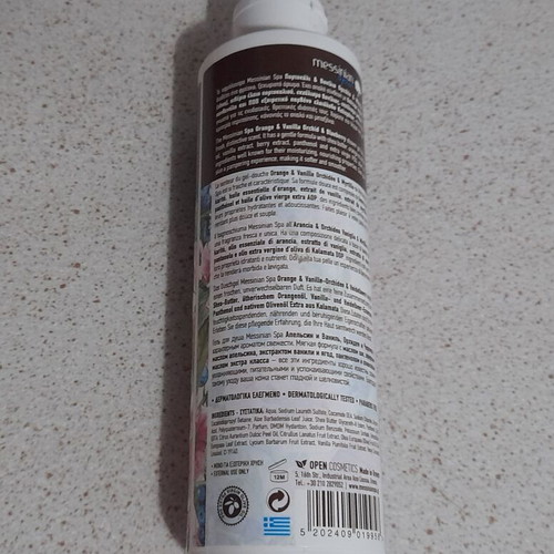 Messinian Spa Shea Butter Shower Gel New 300ml Orange Vanilla Orchid Blueberry