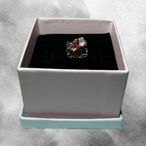 Pandora Christmas Sleigh Charm new, sterling silver with multicolor enamel