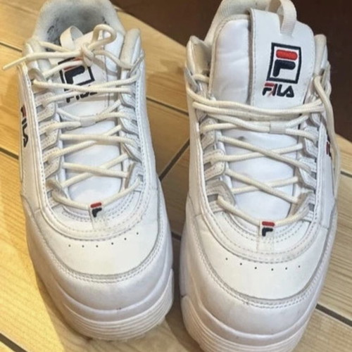 Fila Chunky Sneakers Size 40 Used, White Athletic Shoes