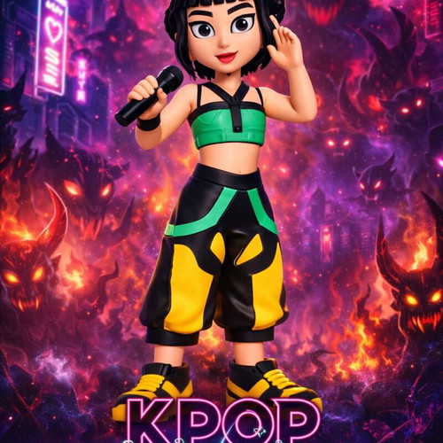 Kpop Demon Hunters Zoey figure 20 cm new 3D printed