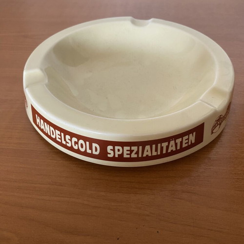 Handelscold Spezialitaten ashtray used, porcelain, diameter 19 cm