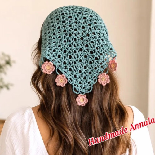 Handmade knitted bandanas new, soft and stylish summer accessory