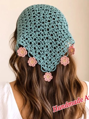 Handmade knitted bandanas new, soft and stylish summer accessory