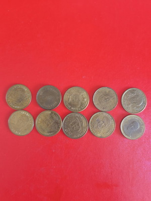Shell collectible metal tokens used, lot of 10 Sweden 1959