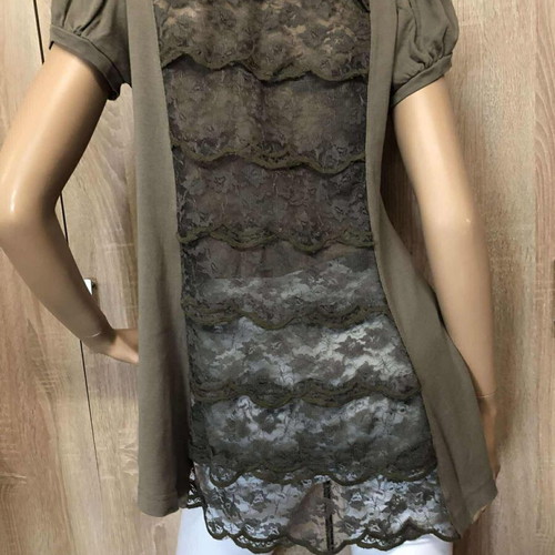 Danoff blouse khaki like new, size M/L, 100% cotton