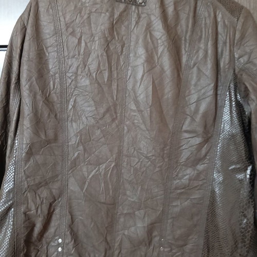 Bonita faux leather jacket size 44 like new, brown