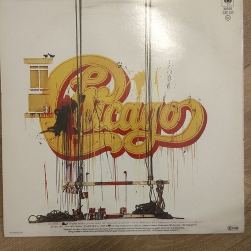 Chicago's Greatest Hits vinyl record used with inner sleeve