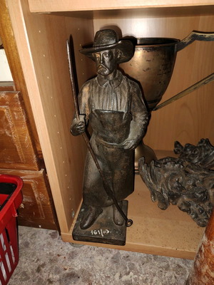 Sculpture worker blacksmith used, USSR, Soviet era, 30 cm