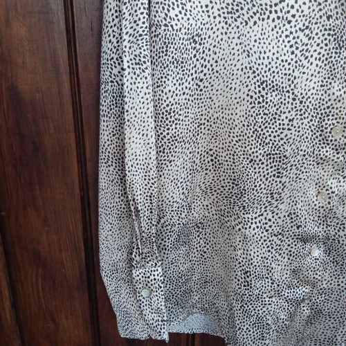 Never More satin shirt size XS like new, black and beige