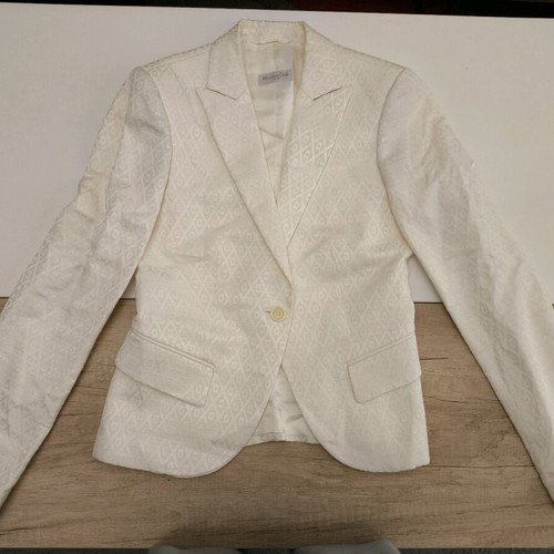 Massimo Dutti women's suit 36 ivory like new (jacket & skirt)