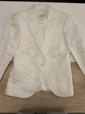 Massimo Dutti women's suit 36 ivory like new (jacket & skirt)