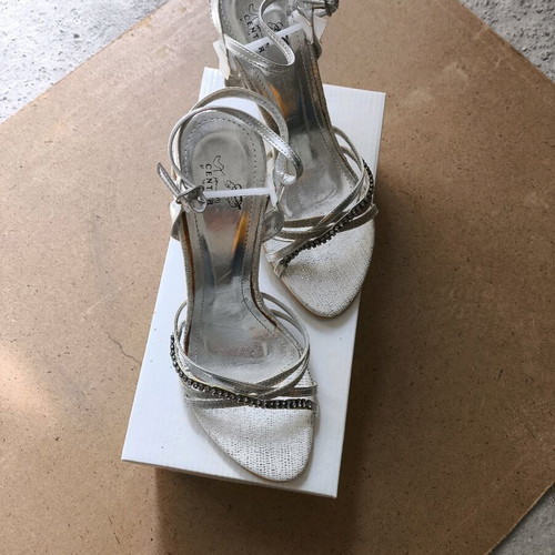 Silver sandals new, size 41