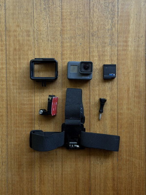 GoPro Hero 5 Black camera bundle used with accessories