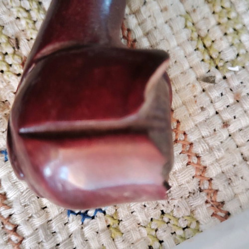 Tobacco pipe made of walnut wood like new, handmade from Southern Italy