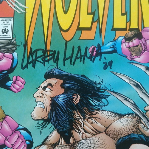 Wolverine #117 comic used with Larry Hama signature
