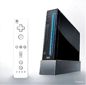 Nintendo Wii Μαύρο με ένα Χειριστήριο Λευκό (USED)