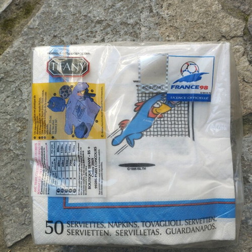 Mundial France 98 napkins sealed, new