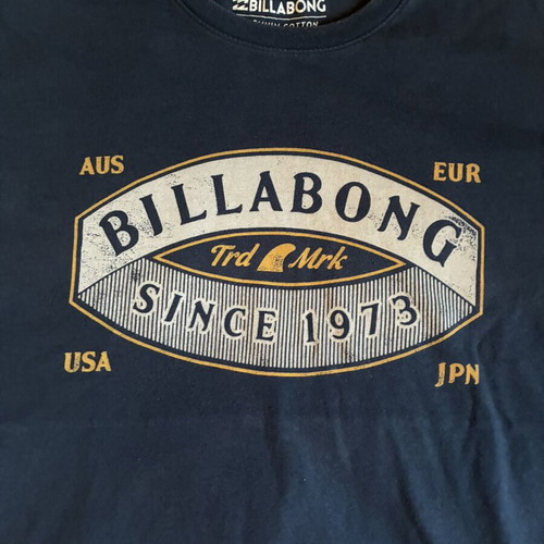 Billabong Men's Navy Blue Graphic T-Shirt XL like new, 100% cotton