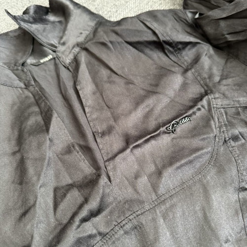 Guess silk bodysuit shirt like new, size S, black
