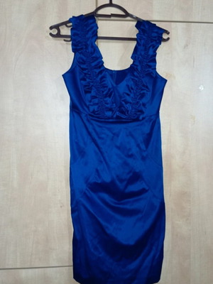 Gianni Rodini women's satin dress blue size M like new