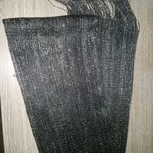 Black pashmina with silver threads like new