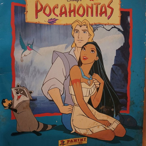 Pocahontas album used with 64 stickers and 3 rare Panini stickers