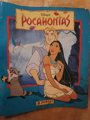 Pocahontas album used with 64 stickers and 3 rare Panini stickers