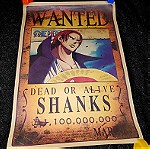  Συλλεκτικη Αφισα Wanted Dead Or Alive Shanks