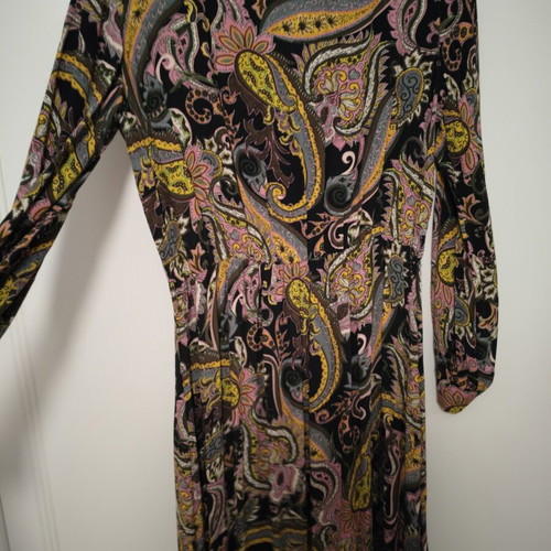 Zara long autumn dress size M like new, multicolor and black
