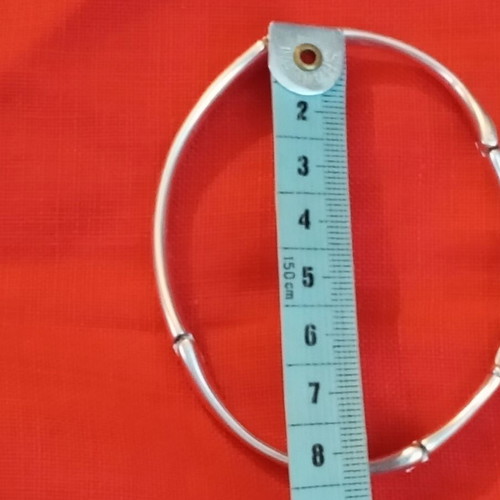 Hermes Ag 925 S bracelet, length 21.5 cm, wavy design