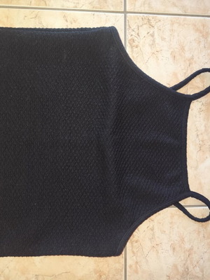 Bershka black tank top used, size M