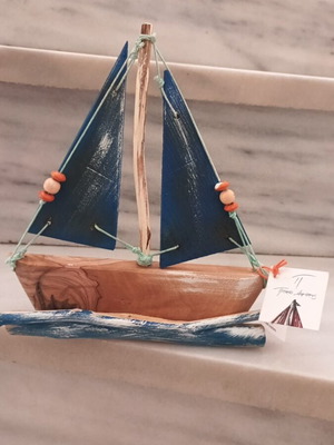 Handmade boat by Pitros Dimitris new, natural materials