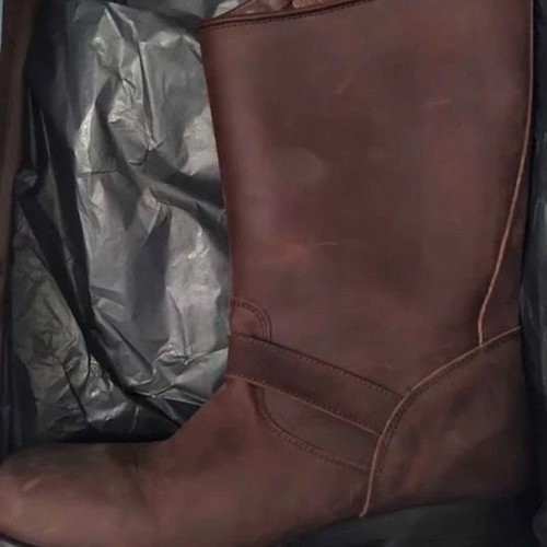 On the Road men's leather boots, size 42, brown