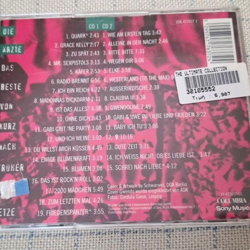 Die Ärzte Das Beste Von Kurz Nach Früher Bis Jetze 2CD used, rock