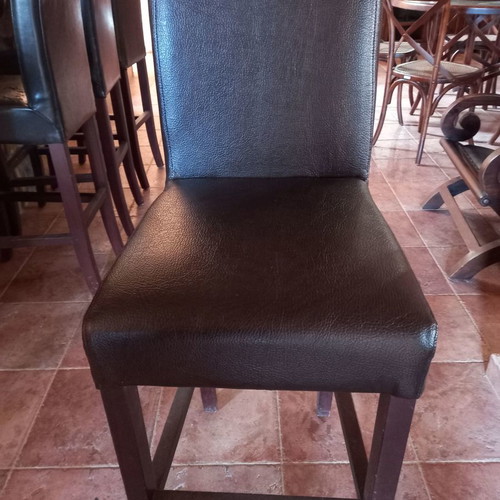 Leather stools used for bar or home use