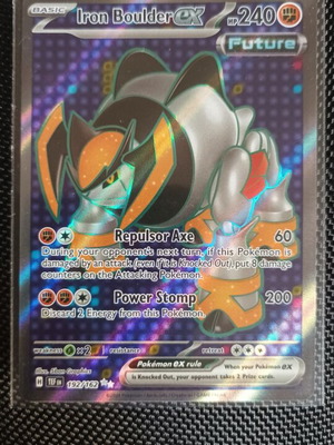 Iron Boulder ex TEF 192/162 Pokemon card new