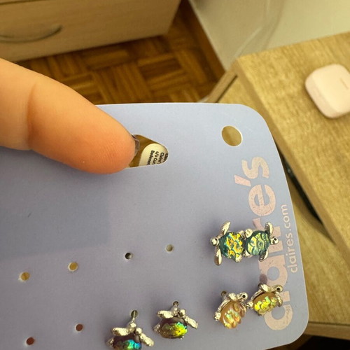 Claire’s turtle earrings like new, multicolored